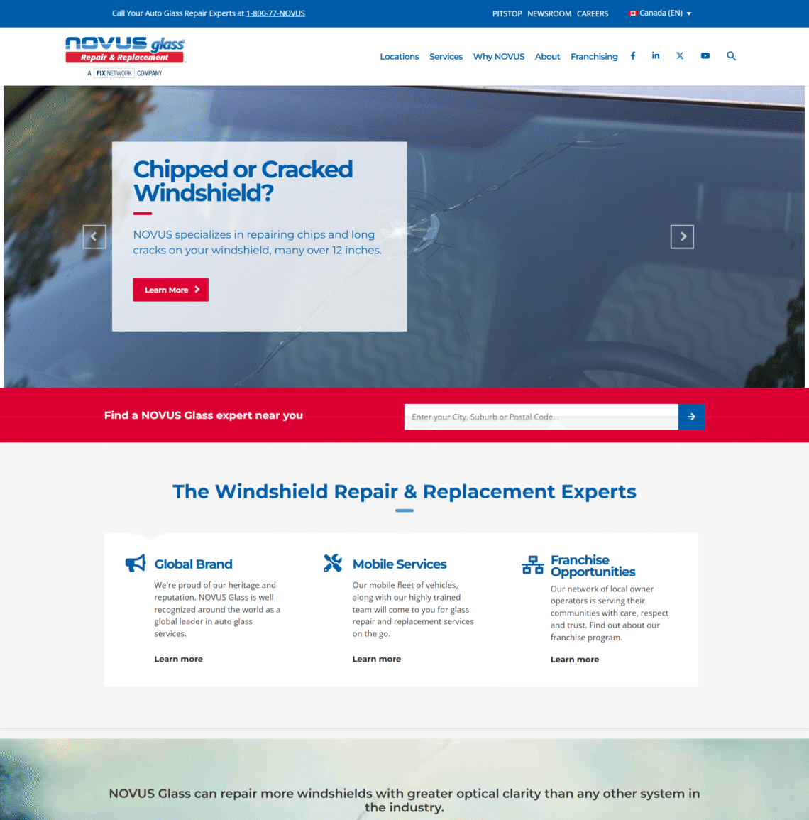 NOVUS Glass- Windshield Service provider